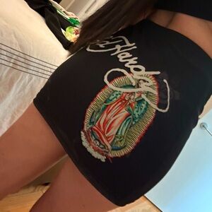 Ed Hardy Virgen de Guadalupe Skirt